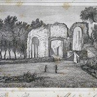 Incisione: Bagni Romani di Massaciuccoli, in A. Mazzarosa, Guida di Lucca e dei luoghi più importanti del ducato, Lucca, 1843.